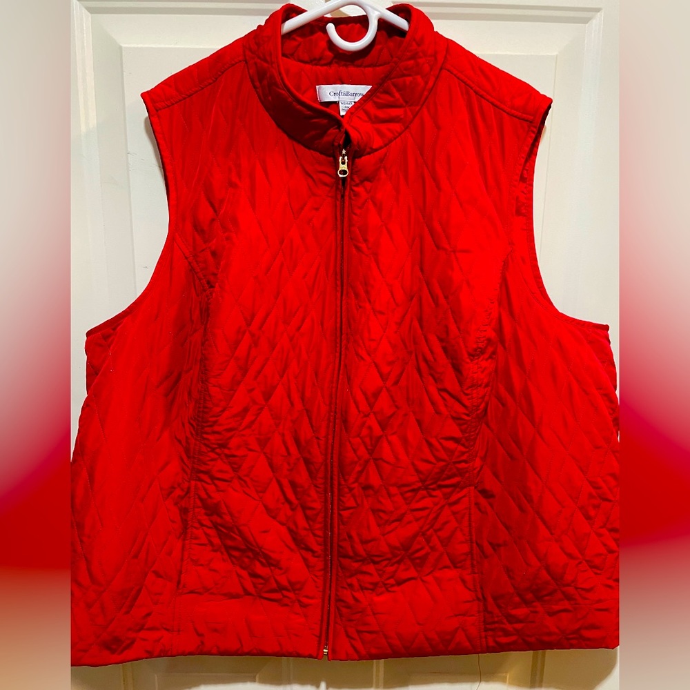 Red Quilted Vest 3X